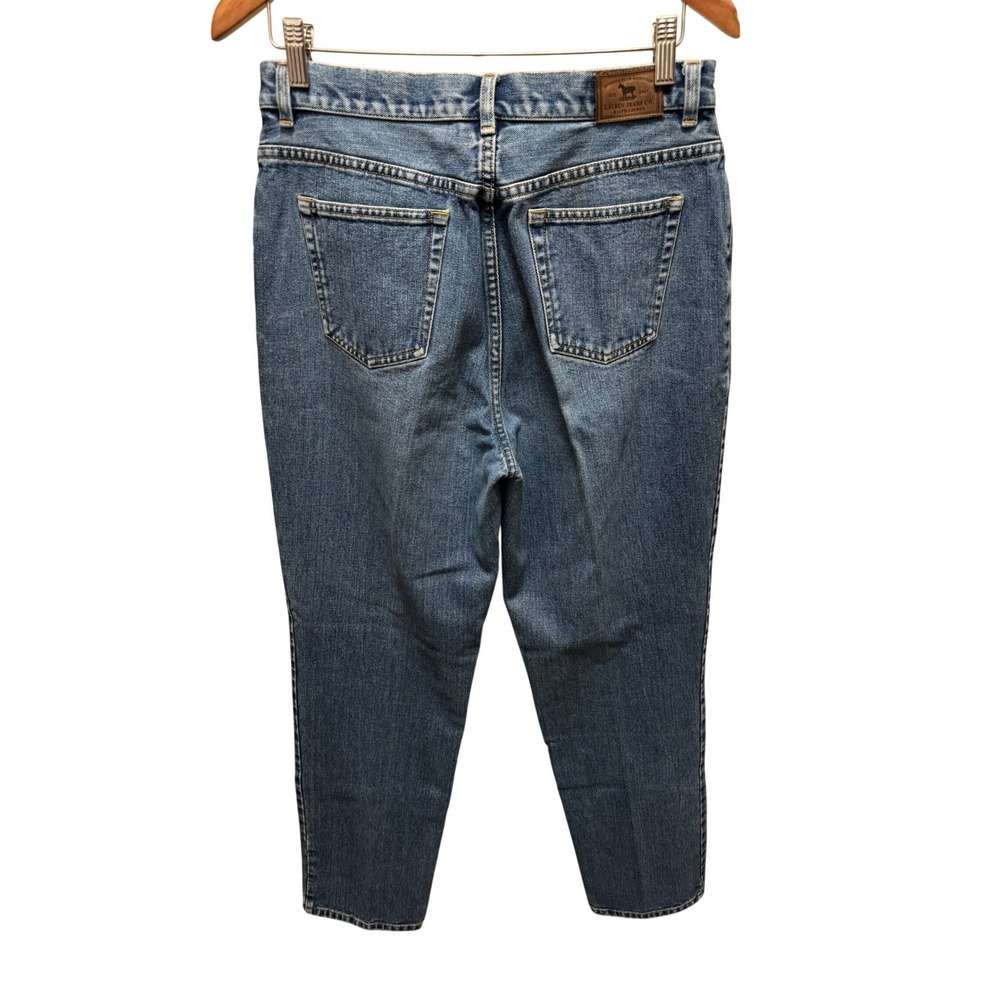 Lauren Ralph Lauren Jeans Women 12 Blue Straight Leg High Rise Cotton Vintage - Picture 2 of 10